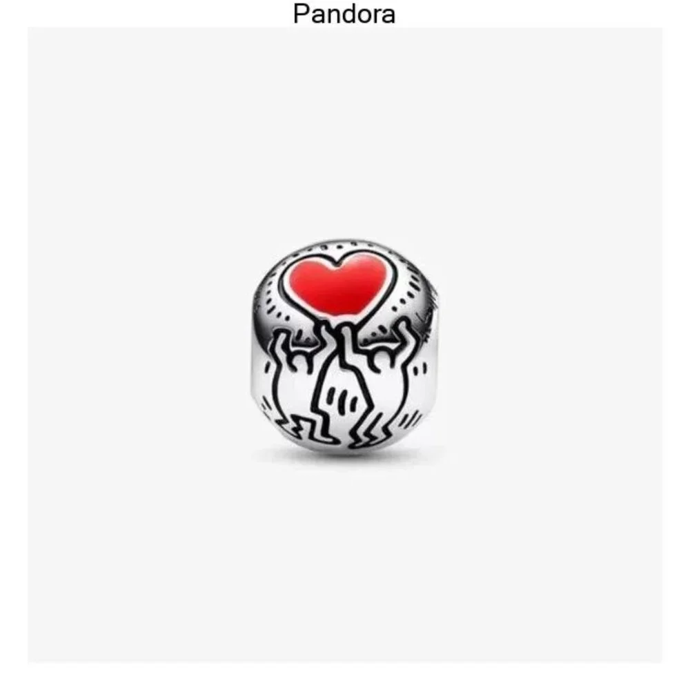 Pandora Red and Black Charm Bracelet